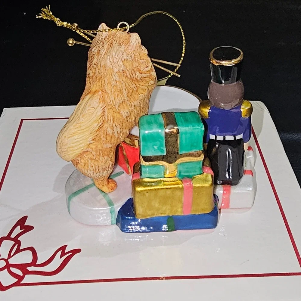 New 2008‎ Danbury Mint Christmas Drummer Pomeranian Christmas Ornament